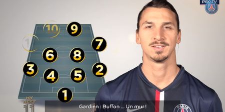 Video: Zlatan picks his all-time best team-mate XI and gives himself a great nickname