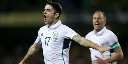 Video: THAT Robbie Brady free-kick looks even better from the angles these two fans had in the Aviva last night