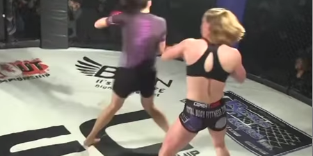 Video: This women’s MMA spinning backfist knockout is just plain brutal