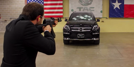 Video: This is what it is like to be shot by an AK-47 while in a bulletproof car