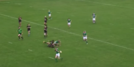 Video: You really, really, REALLY have to watch this Simon Zebo-esque try assist from the Irish women’s sevens team