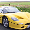 Video: Guy wakeboards down a canal while being towed by a Ferrari F50