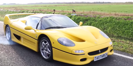 Video: Guy wakeboards down a canal while being towed by a Ferrari F50