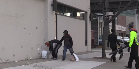 Video: Two guys give away free money as a prank and the result is excellent