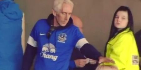 Vine: Snotty Everton fan commits one of the most disgusting acts you’ll ever see at a football match