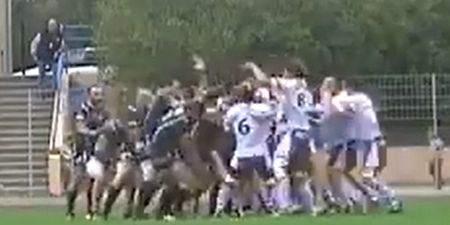 Video: Serious amount of slaps thrown during massive amateur rugby brawl in France
