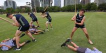 Pics: What the f*ck is going on at International Rules training in Melbourne today?