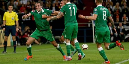 Video: Fan footage captures the moment MonKeano and the Irish bench go nuts for O’Shea’s equaliser against Germany