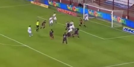 Video: Argentinian goal-mouth scramble leads to one of the scrappiest goals ever