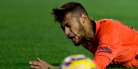 A pub in Brazil is giving out a round of free shots every time Neymar goes to ground