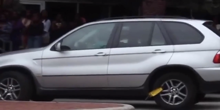 Video: Homer Simpson would be proud of this clamped BMW driver