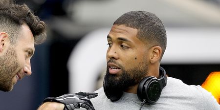 NFL star Arian Foster conducts an entire interview with a British accent