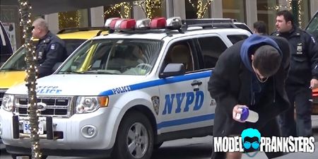 Video: Pranksters pretend to furiously masturbate in front of police officers