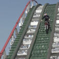 Don’t Look Down! Trials biker rides roller coaster using his dirt bike
