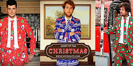 Pics: Forget about cheesy Christmas jumpers, flamboyant Christmas Suits are a real thing now