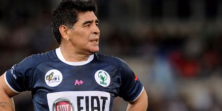 Video: Cork man training Irish team in Dubai spots Diego Maradona scoring in a match on the next pitch
