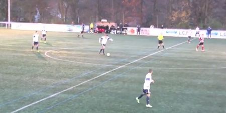 Video: German 6th division player scores from his own half