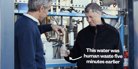 Video: Watch Bill Gates drink water that was once human waste