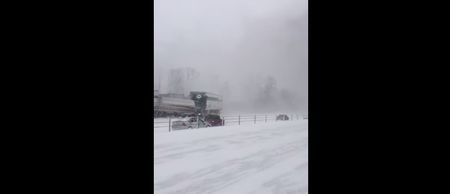 Unedited footage of a multi-car pile up in Michigan [Graphic content]