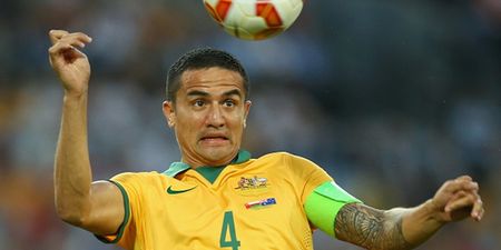 Video: Tim Cahill brilliantly picks out his son in the stands with a pass of unerring accuracy