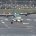 Video: More nail-biting footage of Aer Lingus pilots trying to land in extremely high winds
