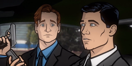 Video: Conan O’Brien and Archer team up to talk Tinder while on the run from Russian mobsters