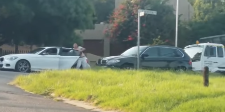 Video: Dramatic footage of an attempted kidnapping by fake police in South Africa