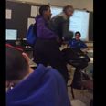 Video: Teacher is wrestled to the ground by a student after having his phone confiscated