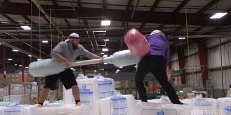 Video: This Gladiator-style Bubble Wrap Battle is the stuff of childhood dreams