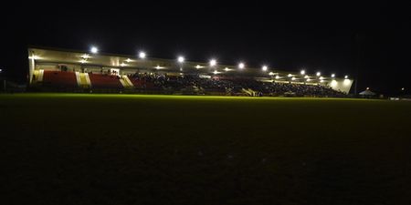 Pic: Darkness in Omagh as floodlights fail during Tyrone vs. Monaghan