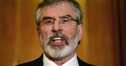 Pic: Gerry Adams was discussing flatulence quite openly today