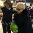 Video: 84-year old woman tries bowling for the first time; hits a strike on her first throw