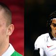 Cork City’s Rob Lehane gets a cheeky dig in at Man United striker Falcao