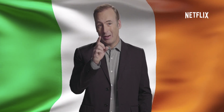 Bob Odenkirk of Better Call Saul has a very special message for Irish fans