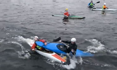 Video: Canoe polo player accidentally smashes into opponent’s face in Galway