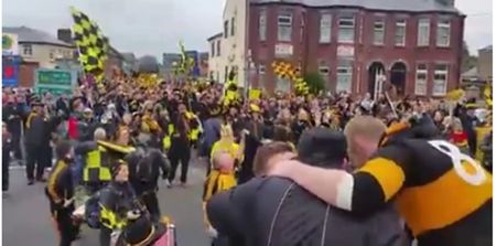 Video: Great scenes in Portlaoise as fans of Kerry side Austin Stacks go crazy on the streets