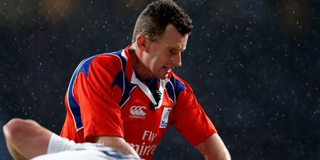 Pic: Nigel Owens might struggle to make the Leinster game tonight and he’s blaming Ryanair