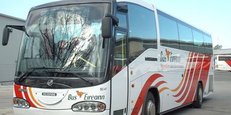 Bus Eireann bus carrying passengers is involved in an accident at Dublin Airport