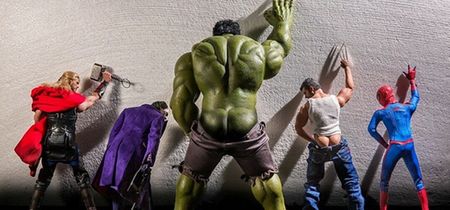 Japanese photographer takes pics of his superhero toys in brilliantly inappropriate poses