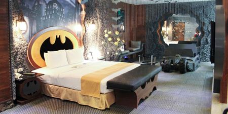 Holy room rates! You can stay in a Batman-themed room in this Taiwanese hotel