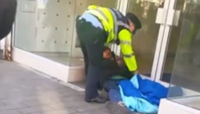 Video: Shocking footage of a Garda allegedly pepper-spraying a homeless man in Dublin