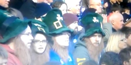 Video: Did anyone else notice this creepy stare from a fan at the Scotland v Ireland match?