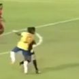 Vine: Here’s a Brazilian footballer performing a wrestling move on a referee