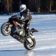 Video: 23-year-old biker sets World Record by landing a 206km/h wheelie on ice
