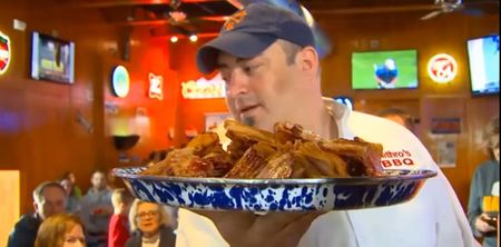 Video: This heroic woman has successfully eaten five pounds of bacon in just five minutes