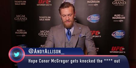 Video: Conor McGregor reads out mean tweets about Conor McGregor