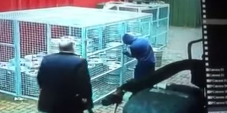 Video: Thief tries to rob pub in Tipperary, owner arrives with an umbrella and starts swinging