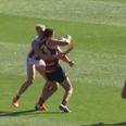 Video: Aussie Rules footballer knocked out after truly sickening clash of heads