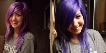 Video: Is this 24-year-old’s hair blue or purple? The internet can’t decide