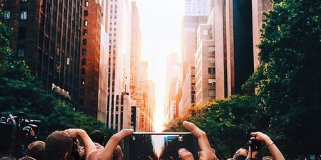 Gallery: New Yorkers stop everything to get photos of Manhattanhenge